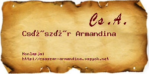 Császár Armandina névjegykártya